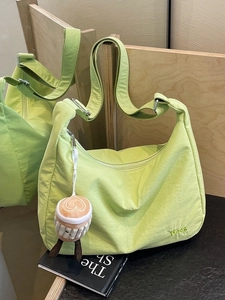 Women Nylon Large Capacity Shoulder Bag Casual Half Moon Hobo Crossbody Bag With Adjustable Strap For Daily Commute Work