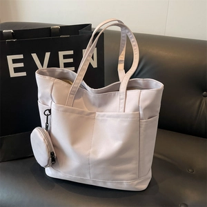 Nylon Tote Bag Damen Große Kapazität Wasserdichte Pendler Umhängetasche Mit Runde Münzbörse Studenten Schule Handtasche