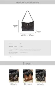 Detailed dimension guide showing 35x27x13cm size for the large versatile tote bag