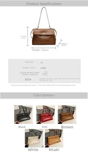 Detailed size chart for the large business briefcase bag with specific measurements in cm