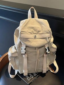 Sac à Dos Décontracté en Nylon Imperméable Grande Capacité pour Hommes Femmes École Étudiant Voyage Rabat Boucle Multipoches
