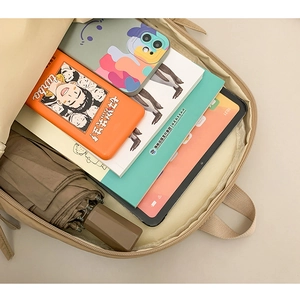 Top view of spacious main compartment showing large capacity for laptop and accessories
