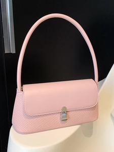 Sac Sous le Bras en Cuir PU Patchwork Mode Coréenne pour Femmes Sac à Épaule Minimaliste Avec Fermoir Argenté Sac à Main