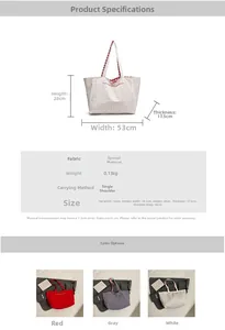 Detailed dimensions and weight specifications for the large checkered tote bag