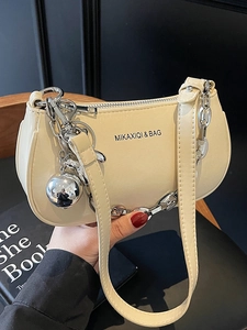 Sac à Épaule en Cuir PU Mode Femme Style Coréen Chic Bandoulière Chaîne Sac à Main Carré Couleur Unie Design de Niche Petit Sac à Main