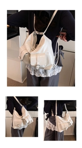 Creamy white PU leather tote bag shown in multiple carrying styles for daily use