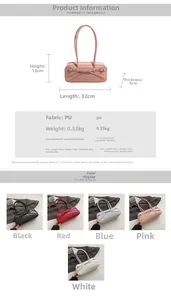 Detailed size chart for retro bowling bag showing 32x13x8cm dimensions and color options