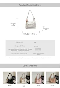 Detailed chart showing 33x31x9cm size and multi-way carrying options for the tote bag