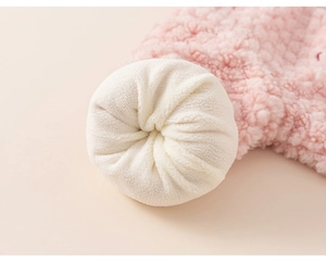 Close-up of pink sherpa fleece sleeve with soft white velvet lining for kids