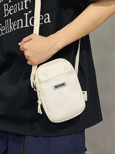 Trendy Mini Mobile Phone Crossbody Bag Oxford Cloth Lightweight Fashion Sports Shoulder Bag For Unisex Casual Travel Pouch