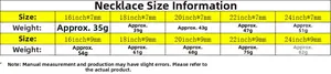 Size chart for 7mm and 9mm stainless steel Cuban necklaces with weight and length guide