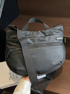 Fashion Casual Nylon Crossbody Bag For Men Women Large Capacity Tote Travel Shoulder Bag Minimalist Multi Pocket Handbag