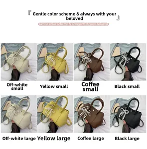 Sacs seaux élégants en plusieurs couleurs et tailles avec des nœuds décoratifs en perles