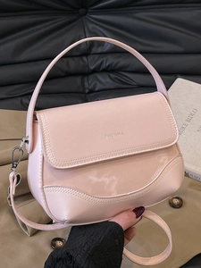 Women's Fashion PU Leather Saddle Crossbody Bag Urban Simple Top Handle Messenger Bag With Adjustable Shoulder Strap Commuting Small Handbag