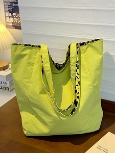 American Casual Leopard Print Tote Bag For Women Large Capacity Letter Printed Composite Fabric Shoulder Bag Travel Shopping Bag
