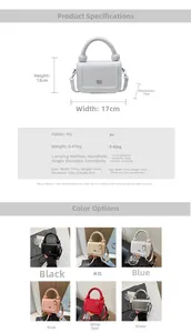 Guide des tailles détaillé et spécifications de la petite main en cuir PU avec bandoulière