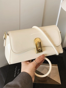 Women Korean Style Minimalist PU Leather Small Square Crossbody Bag Solid Color Shoulder Bag With Knot Strap Commuter Bag