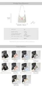 Detailed size guide and material specs for the minimalist large PU tote bag