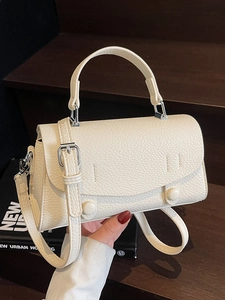 Borsa a Tracolla da Donna alla Moda in Pelle PU con Motivo a Litchi Elegante Borsa a Mano per Pendolarismo Quotidiano Casual