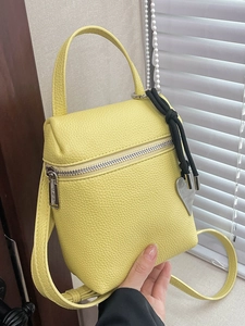 Mini Sac Bandoulière en Cuir PU pour Femme à la Mode Grain de Litchi Petit Sac à Main Carré Avec Pendentif en Cœur