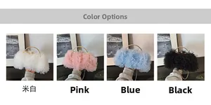 Lace tulle cloud handbag collection in white, pink, blue and black with gold ring handles