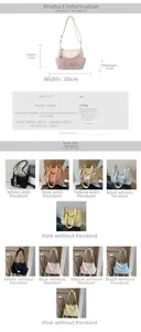 Detailed dimensions of the casual PU tote bag showing width 30cm and height 23cm