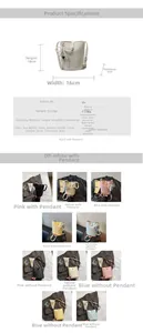 Guide des tailles détaillé et matrice de couleurs du sac seau au motif de litchi