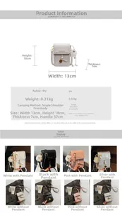 Detailed size specifications for minimalist PU leather crossbody mobile phone bag
