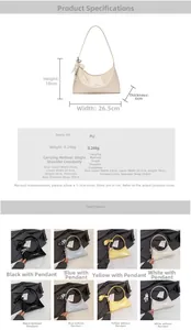 Guide des tailles et options de couleurs pour le sac à bandoulière chic en cuir PU souple