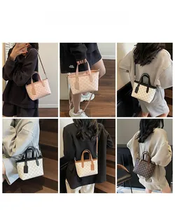 Vues détaillées de mini sacs cabas élégants avec divers motifs pour porté main ou croisé