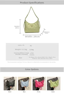Detail specifications of quilted chain shoulder bag with PU material and size dimensions