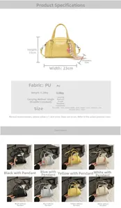 Spécifications détaillées de taille et tableau des matériaux pour le sac à main en PU
