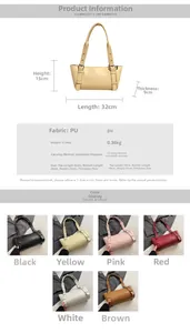 Tableau des tailles et dimensions pour ce sac bandoulière en similicuir avec boucle