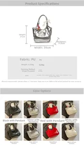 Detailed size specifications for the large oil wax leather tote bag with color variants