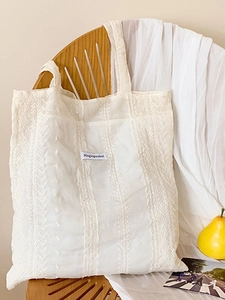 Damen Japanischer Stil Segeltuch Einkaufstasche Mit Stickerei Große Kapazität Schultertasche Für Pendeln Schule Alltag