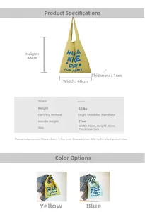 Guide détaillé des dimensions et spécifications du grand sac cabas en toile avec mesures