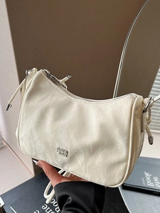Sac à Bandoulière pour Femme Motif Marbre Mode Sac Sous le Bras Froissé Avec Pendentif Éléphant Élégant Sac en Tissu pour Femme Quotidien