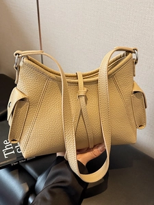 Retro Minimalist PU Leather Shoulder Bag For Women Underarm Purse Trendy Square Crossbody Bag Handbag For Work Daily Life