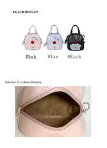 Vue détaillée de l'intérieur du mini sac à dos Apple Dog avec doublure et fermeture éclair