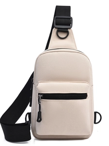 Women Fashion Urban Minimalist Chest Bag Water Repellent Polyester Functional Fabric Large Capacity Sling Bag Solid Color Crossbody Bag Shoulder Bag