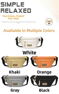 Collection de sacs bandoulière de sport en blanc kaki orange gris et noir