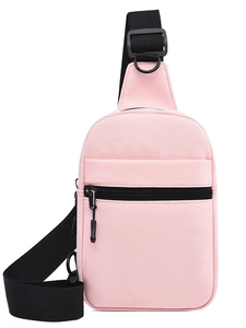 Sac de Poitrine en Tissu Oxford pour Femmes Sac de Messager Bandoulière Décontracté Extérieur Couleur Unie Grande Capacité Sac à Épaule Minimaliste