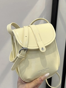 Women Mini Flap Phone Bag PU Leather Crossbody Shoulder Bag Casual Solid Color Small Bucket Bag For Daily Dating