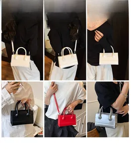Collage of fashion crossbody handbag showing top handle, shoulder and crossbody styles