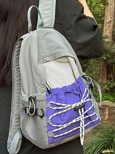 Outdoor lightweight waterproof hiking backpack with purple contrast detail for travel