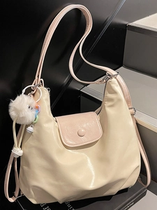 Fashion PU Leather Women Shoulder Bag Large Capacity Tote Bag Urban Minimalist Hobo Bag Summer Casual Handbag For Ladies