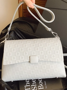 French Style PU Leather Small Square Bag For Women Checkerboard Embossed Flap Shoulder Crossbody Bag Trendy Commuter Handbag