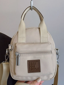 Women Lightweight Nylon Crossbody Bag Fashion Casual Shoulder Bag With Handle Small Solid Color Travel Purse For Ladies