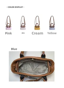 Internal view showing magnetic closure and color options for the stylish shell bag