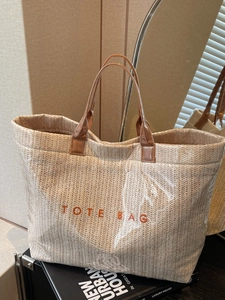 Large Capacity Woven Straw Tote Bag For Women 2025 Summer Fashion Casual Shoulder Bag For Office Commute Travel Beach Handbag